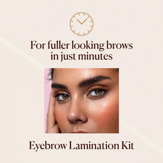 Vegan and natural browlift with Browgame Cosmetict Eyebrow Lamination Kit. Your eyebrows can be fixed semi-permanently in any desired shape in just 10 minutes and holds up to 5-8 weeks. Tame stubborn hairs and conceal gaps in your brows. 