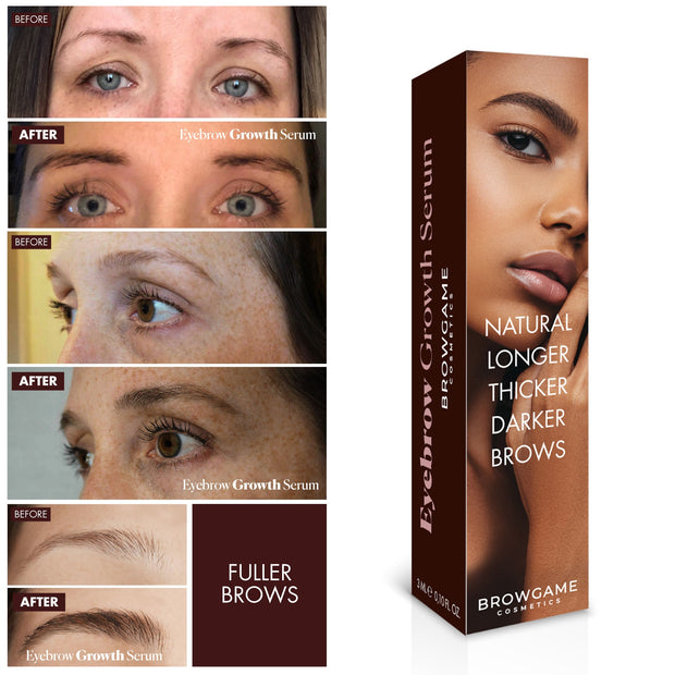 Browgame Cosmetics Eyebrow Growth Serum gives you natural, longer, thicker and darker brows.